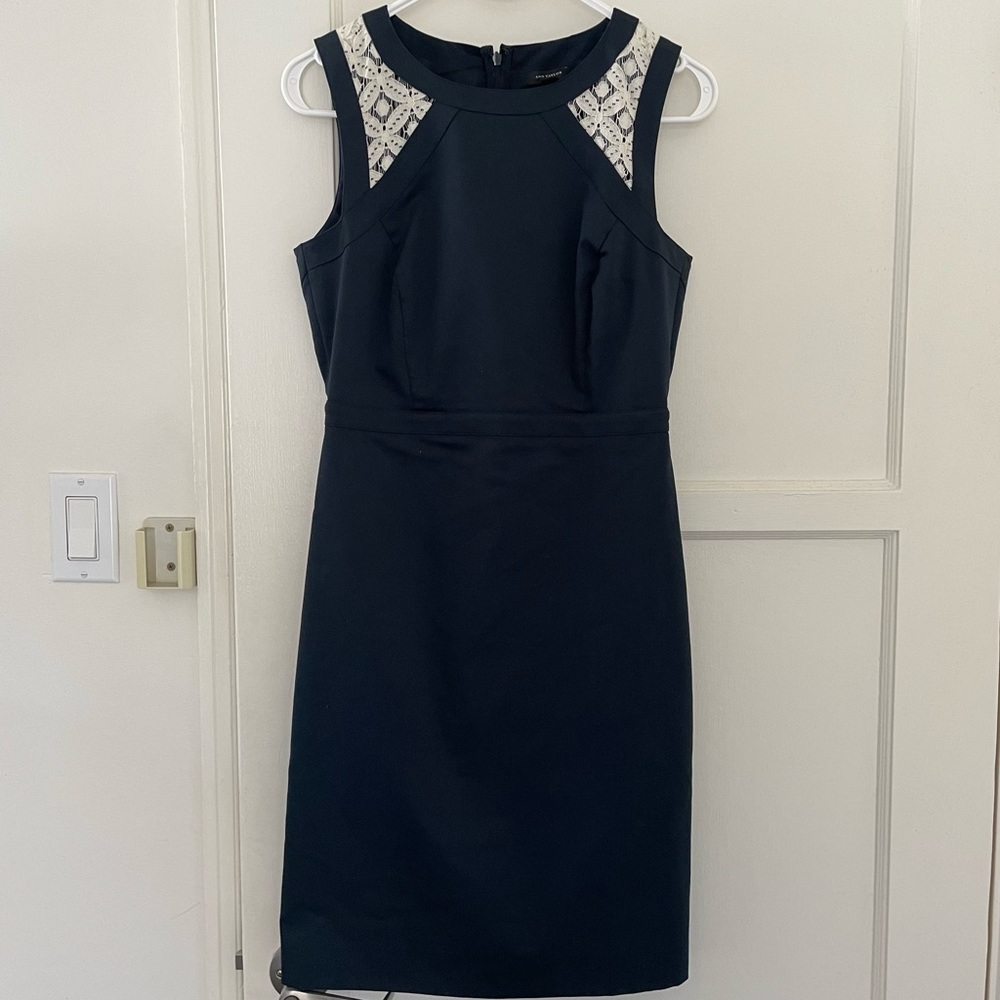 Loft pencil dress with lace insert